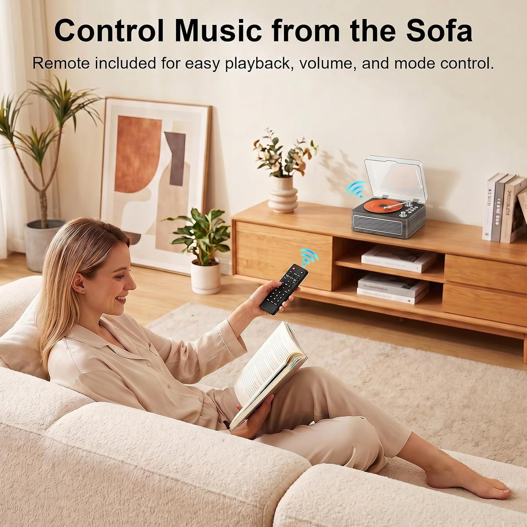 Gueray Tragbarer Bluetooth CD-Player mit Lautsprechern 3600mAh Wiederaufladbarer Vintage CD Spieler