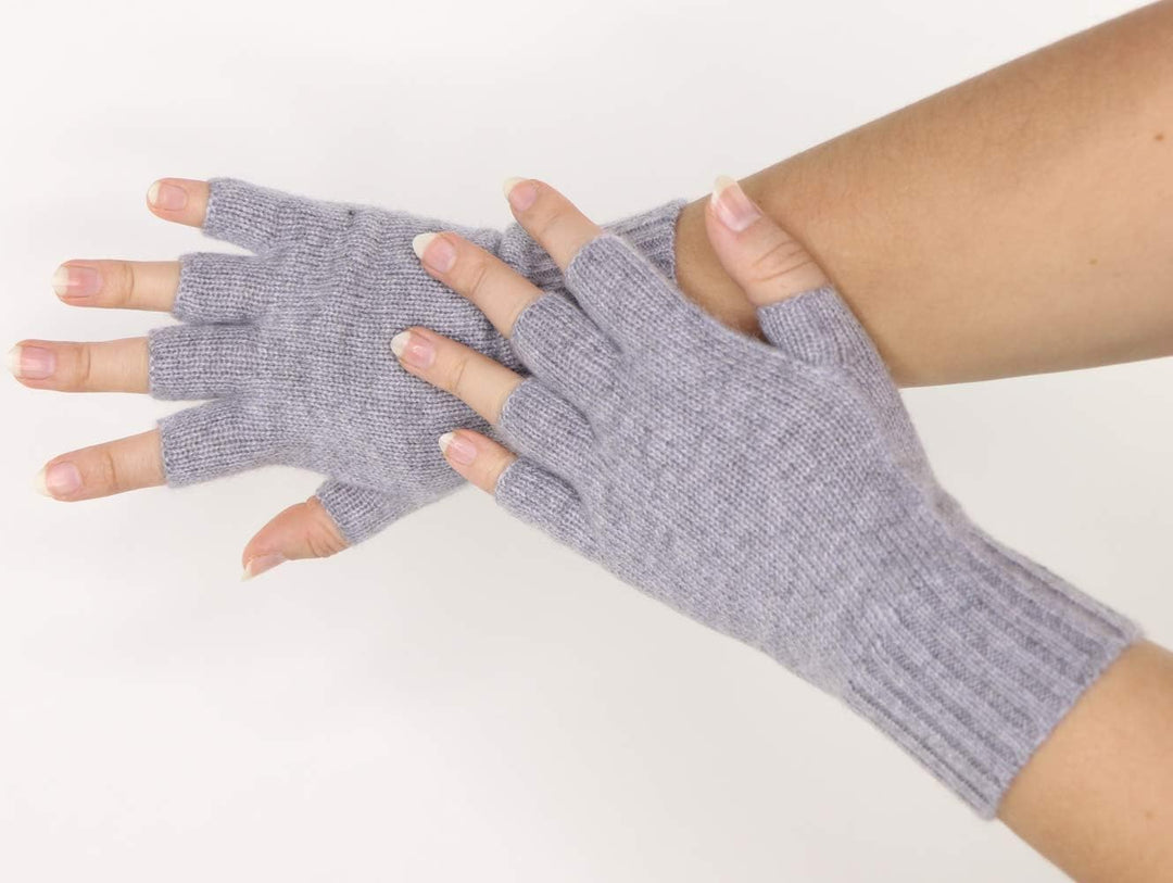 Prettystern Damen Herren Kaschmir-Wolle Halbfinger kurzfinger-handschuhe Handschuhe Handstulpen für