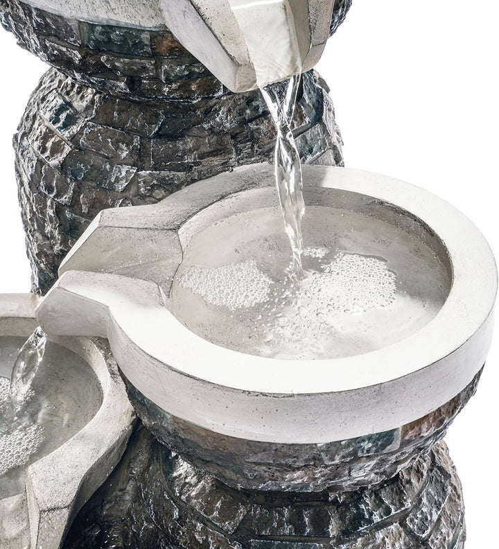 Solar Gartenbrunnen Bowl Fountain - extragrosses 5 Watt Solarmodul, Solarpumpe mit Direktbetrieb - 3