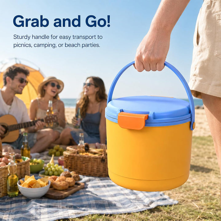 2.6L Eiswürfelbehälter Mit Deckel,Isbehälter,Ice Cubetray,24 Stunden Warm Orange, Orange