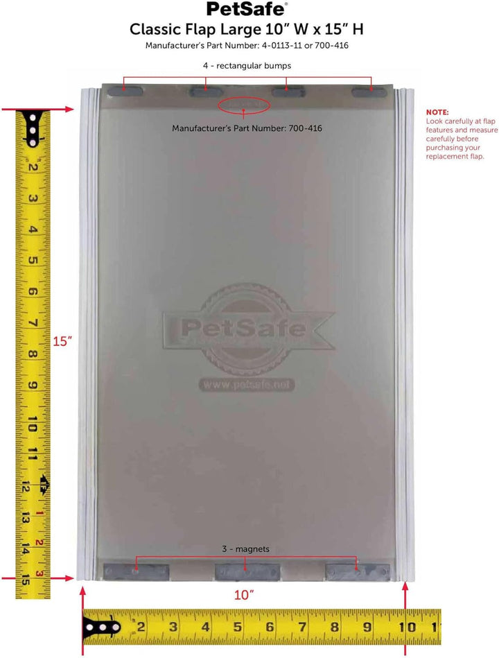 PetSafe Ersatzklappe für Haustierklappen Transparentes Vinyl L, Transparentes Vinyl L