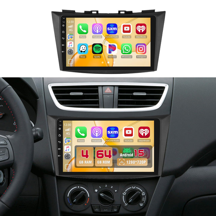 Hikity 4+64G Android 15 Autoradio für Suzuki Swift 2011-2017 /Suzuki Ertiga 2012-2017 Wireless Carpl