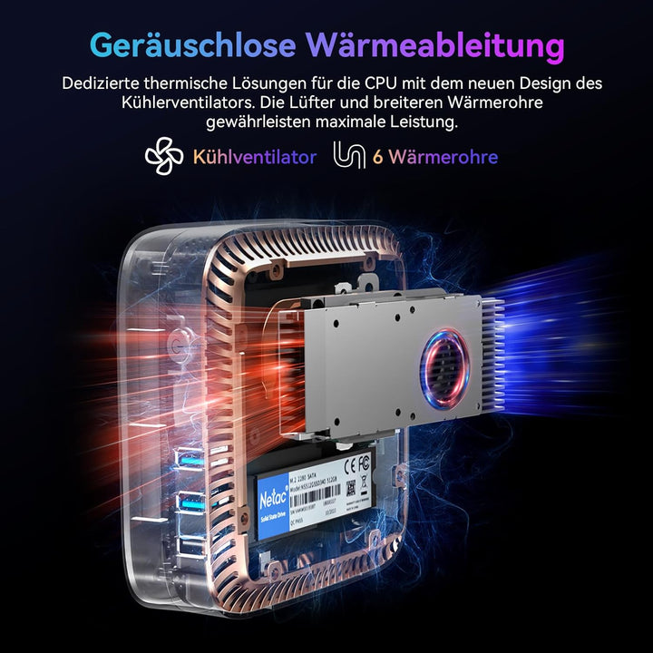 Blackview MP60 N150 MINI PC 2025 New Intel Twin Lake N150 (Beats N97/N95, bis zu 3.60 GHz), 16GB RAM