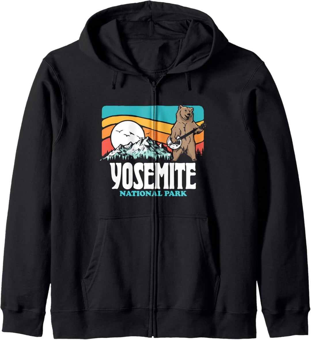 Yosemite National Park California Mountains Banjo Bear Funny Kapuzenjacke