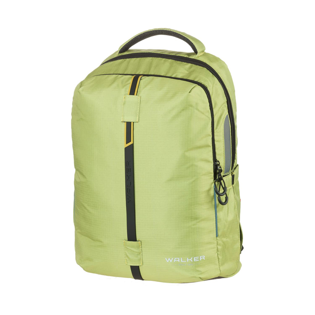Walker Fame Schulrucksack mit 3 Fächern, Seitentaschen und Lichteffekt, Rückenpolsterung, verstellba