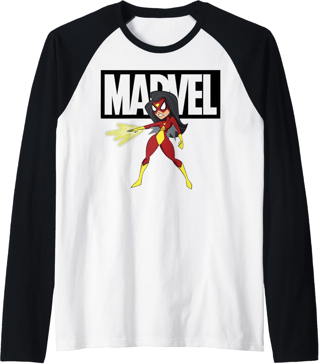 Marvel Avengers Spider-Woman Logo Doodle Raglan