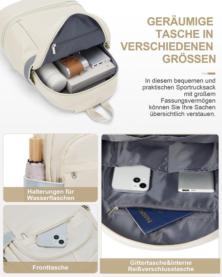 suradar Sportrucksack für Frauen mit Nasstasche und Schuhfach Sportrucksack Damen Gym Backpack Rucks