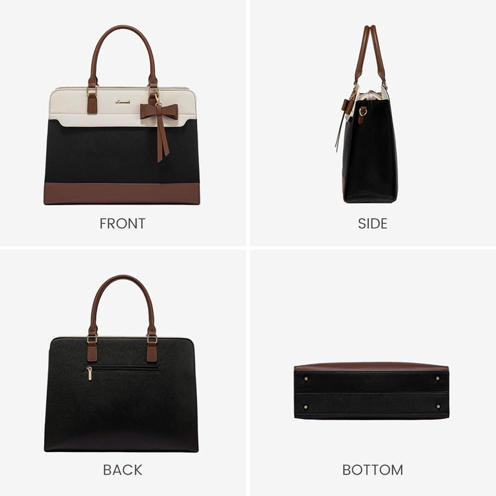 LOVEVOOK Handtasche Damen Gross, 17,3 Zoll Laptoptasche Arbeitstasche Elegant Uni Tasche Schultasche
