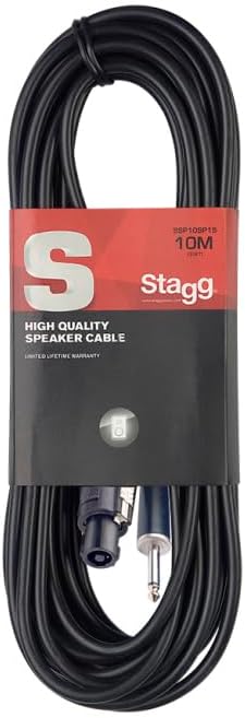 Stagg SSP10SP15 S Serie 1x Speakon / 1x Klinke Lautsprecherkabel (6,3 mm) 10 m 10m SPK to Jack Singl