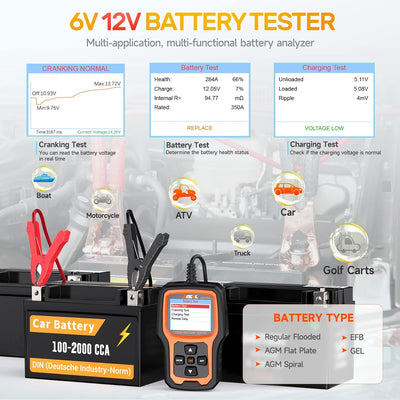 ANCEL AD410PRO OBD2 Diagnosegerät Batterietester 2-in-1, OBD2 Scanner Universal KFZ-Fehlercode-Leseg