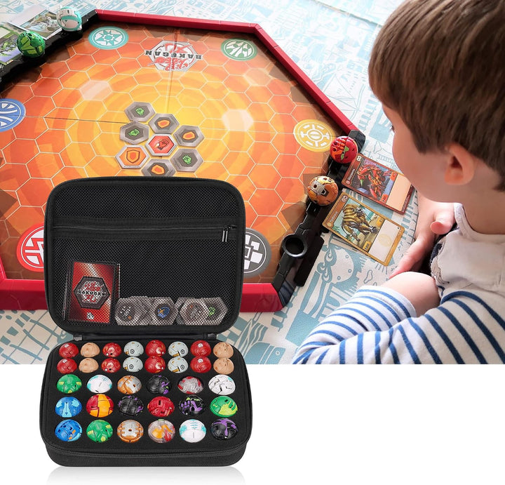 Spielzeug-Aufbewahrungsbox, kompatibel mit 34 Stück Bakugan Battle Planet, BakuCores, Schwamm ist in