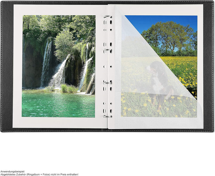 mashpaper Fotokarton Fotoblätter 100 Blatt weiss mit Pergamin 230x297mm 65000420