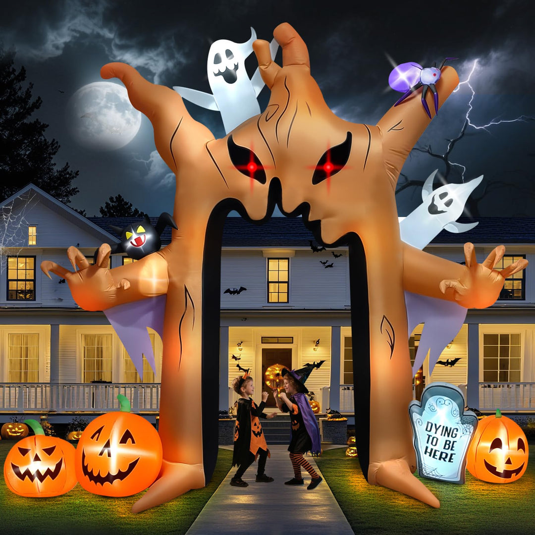 Kalolary 10FT Halloween Ghost Inflatables Aufblasbar Deko Dekoration, mit eingebauten LEDs Aufblasba