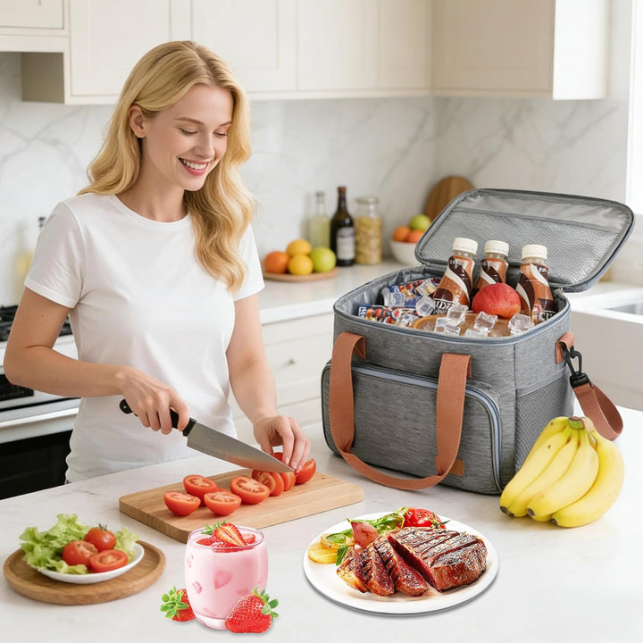 18.6L Kühltasche klein unterwegs, Isolierte Cooler Bag Lunchtasche faltbar für Herren und Damen, Wie
