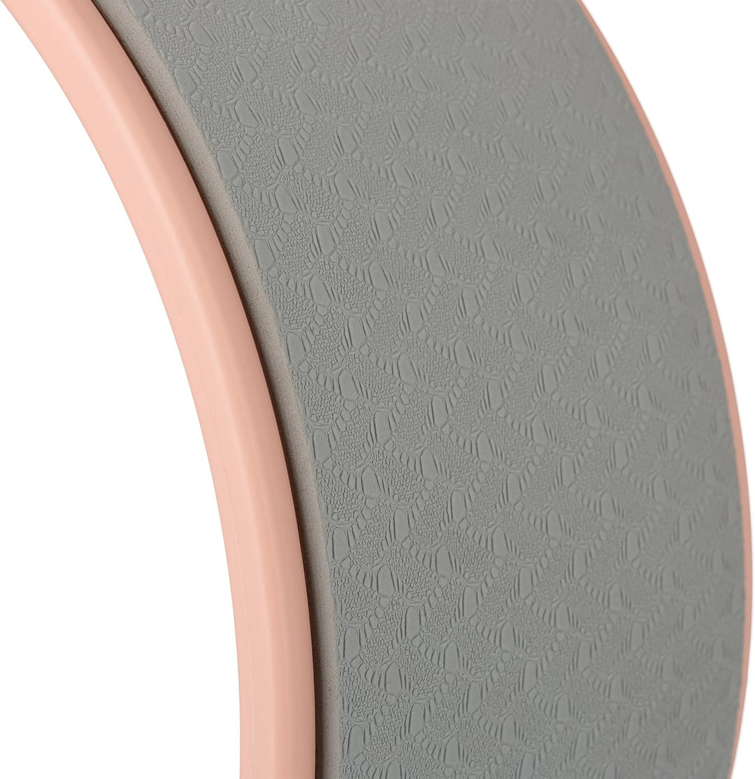 Relaxdays Yogarad, Ø 32 cm, Kunststoff, Schaumstoff, rutschfest, für Rückenübungen, Dehnbarkeit, Yog