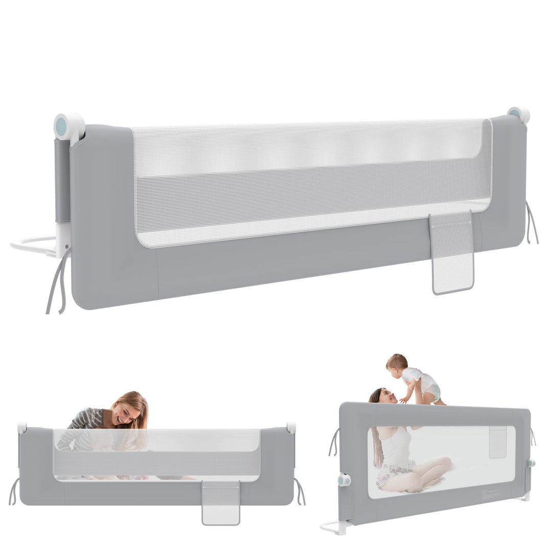 LZQ Rausfallschutz Bett Bettgitter Klappbar Kinderbettgitter Rausfallschutz Kinderbett Bettschutzgit