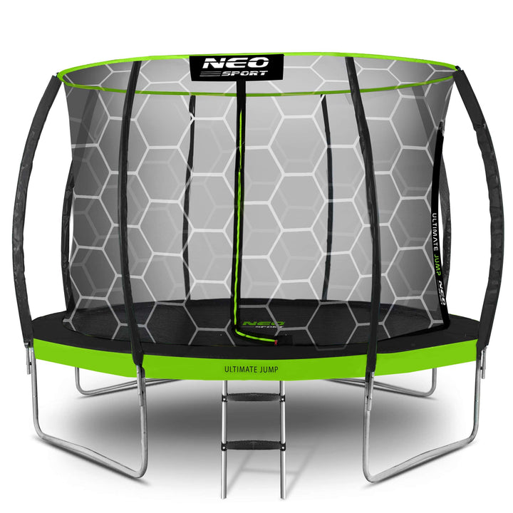 Neo-Sport Trampolin Outdoor Kinder Gartentrampolin Sicherheitsnetz Innen Leiter Gepolsterte Stangen