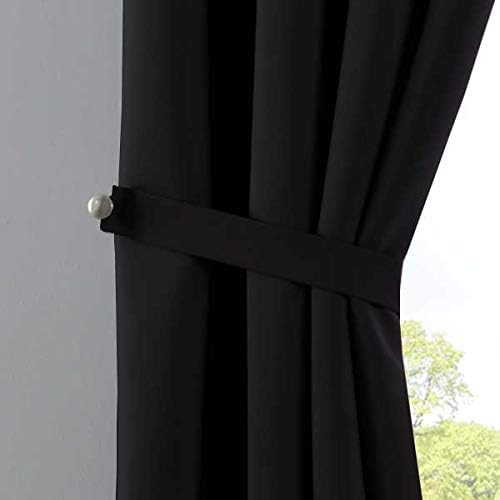 Gardinenbox Vorhänge Blickdicht »Newyork« Schwarz HxB 245x295 cm 2er-Pack Thermo-Gardinen Verdunkelu