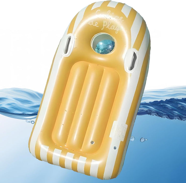 Bodyboard Aufblasbar, leichtes Aufblasbares Surfbrett tragbares Schwimmenbrett mit Griffen Schwimmhi