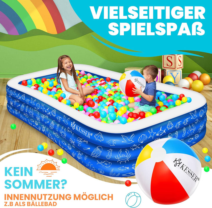 KESSER® Aufblasbarer Pool Familienpool für Kinder und Erwachsene Gartenschwimmbad Familienschwimmbad