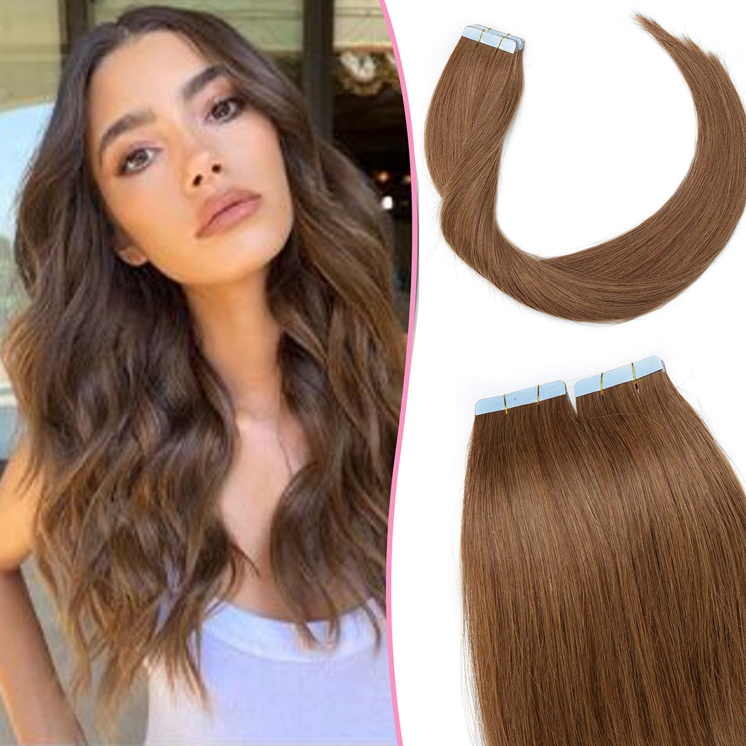 SEGO Tape Extensions Echthaar Haarverlängerung Klebeband 20 Tressen 60G/Set 100% Remy Human Haar Ban