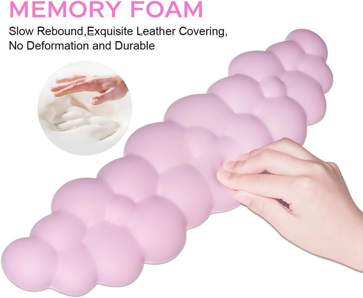 JIKIOU Tastatur-Handgelenkauflage in Wolkenform, mit rutschfester PU-Basis, bequemer Memoryschaum, f