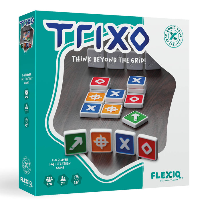FlexiQ Trixo Strategiespiel | Gemeinschaftsspiele ab 7 Jahren | Reisespiele für 2-4 Personen |15 Min