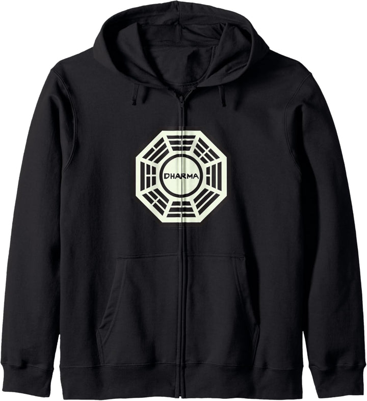 Lost Dunkles Dharma Logo Kapuzenjacke