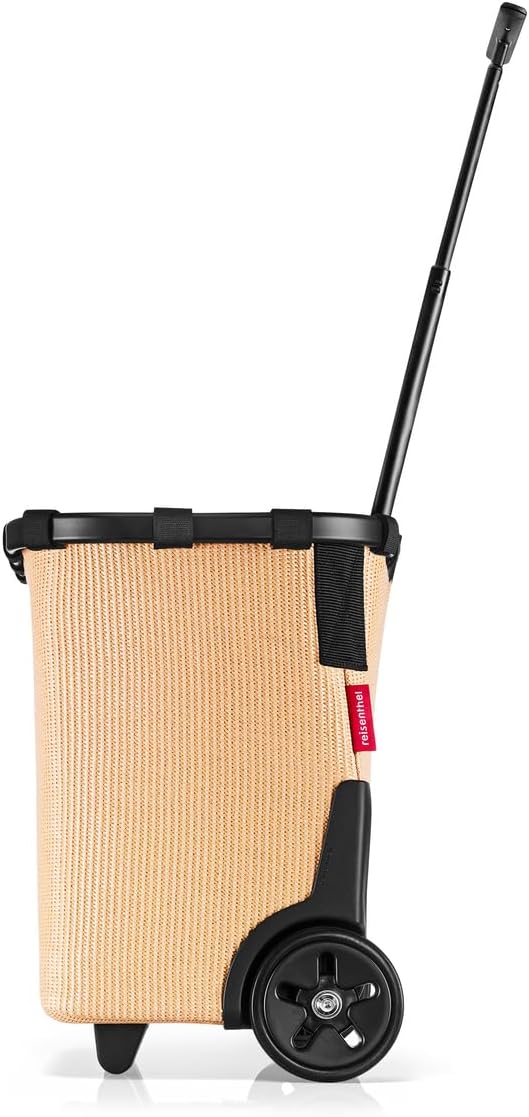reisenthel carrycruiser Frame Raffia Black – Tragbarer Einkaufstrolley mit stabilem Aluminiumrahmen,