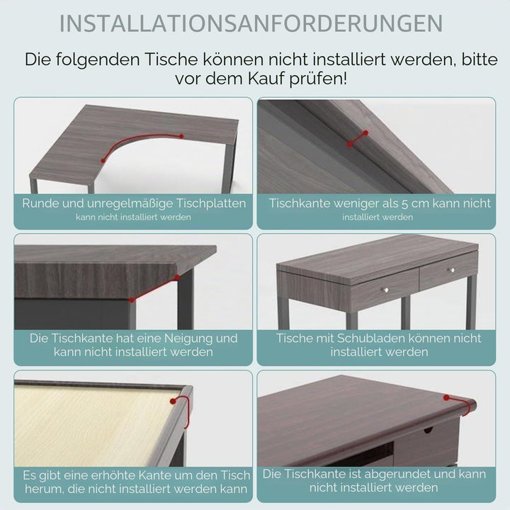 Ergonomische Schreibtischverlängerung, 90° Faltbare Schreibtisch Erweiterung Armlehnenstütze Handgel