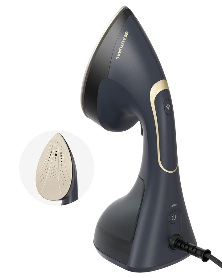 BEAUTURAL Steamer + Bügeleisen 2-in-1, 1500W Dampfglätter, 20 g/min Dampfleistung, 30s Aufheizen, 20