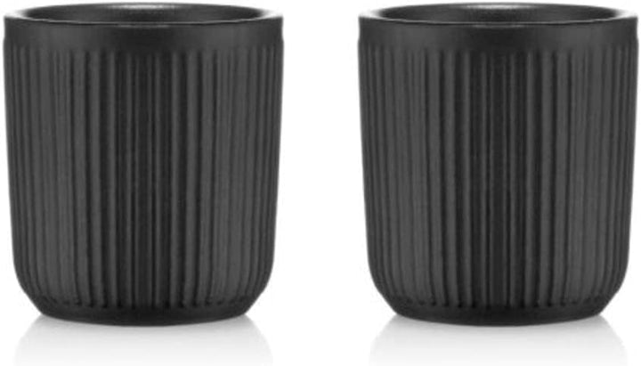 BODUM DOURO 2er Set DW Becher 0,1l schwarz matt Porzellan, 12059-259