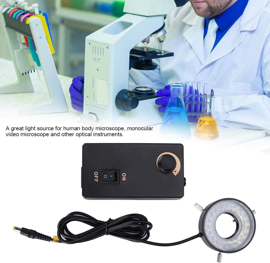 LED Mikroskop Ringlicht, Fydun Mikroskop Kamera Lampe LED Helligkeit Einstellbare Lichtquelle Beleuc