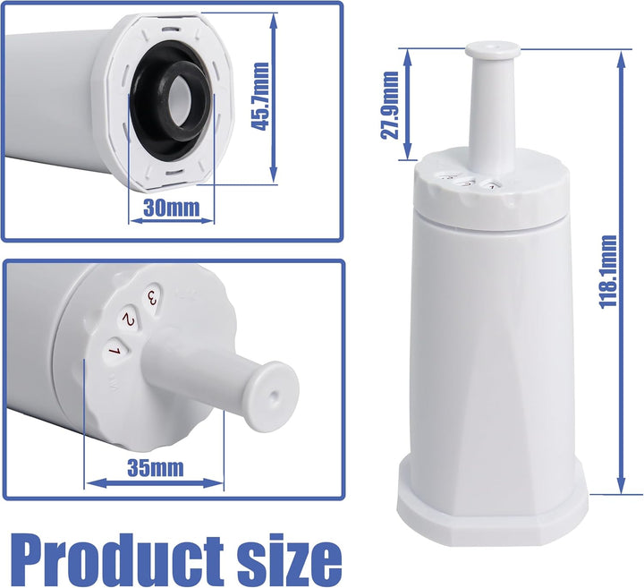 BES008 Sage Barista Express Wasserfilter 4 Stück, Kompatibel Mit Sage Wasserfilter Ersatz für SES008