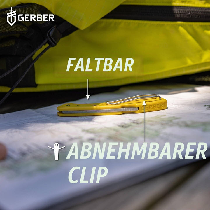 Gerber Taschenmesser mit Gürtelclip, LST, 440A Clip Poin-Edelstahlklinge, Griffschalen aus glasfaser