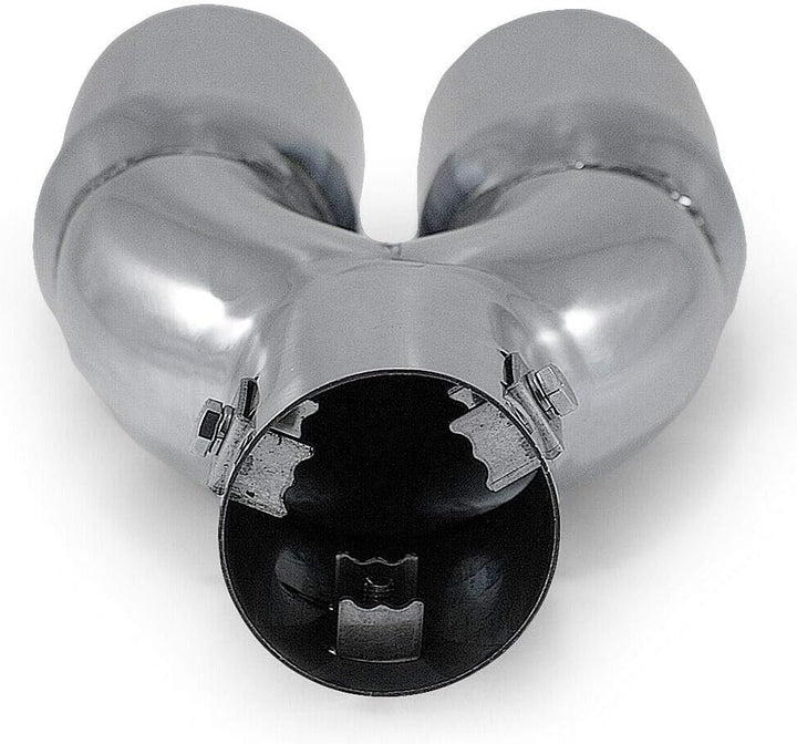 Doppel Auspuffblende Endrohr Auspuff Universell Schalldampf Doppelendrohr Sport Sportauspuff Blende
