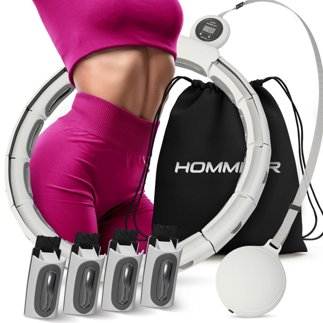 Smart Hula Hoop Reifen Erwachsene, Smart Hula Hoop Leise mit Zähler, Fitness Hula Hoop mit Gewicht K
