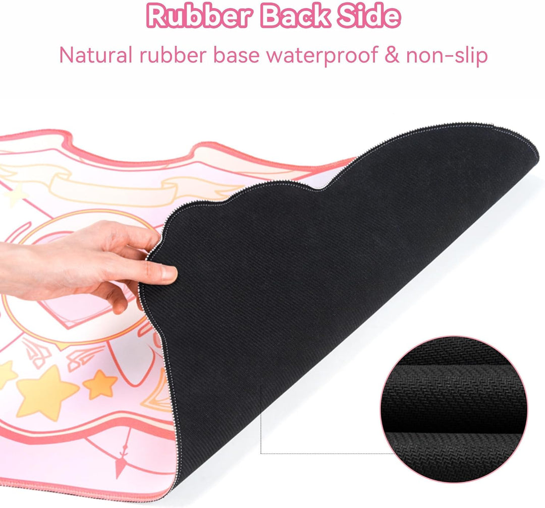 GeekShare Kawaii Mauspad Handgelenkstütze Set - rutschfeste Gummibasis Schreibtischmatte und Memory
