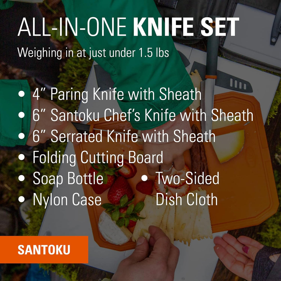 GSI 90105 Outdoors Santoku Knife Messerset, Unisex, Erwachsene, mehrfarbig,