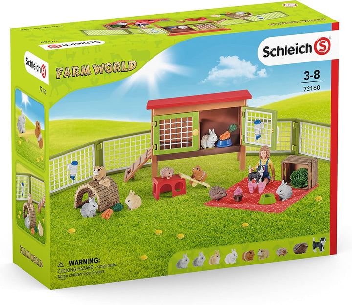 schleich 72160 Picknick mit den kleinen Haustieren, ab 3 Jahren, FARM WORLD - Spielset, 26 Teile Sta