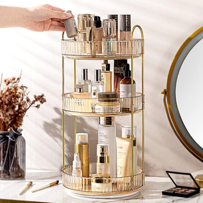 Make Up Organizer, 360° Drehbar Kosmetik Organizer, Beauty Organizer, Hautpflege Organizer für Badez