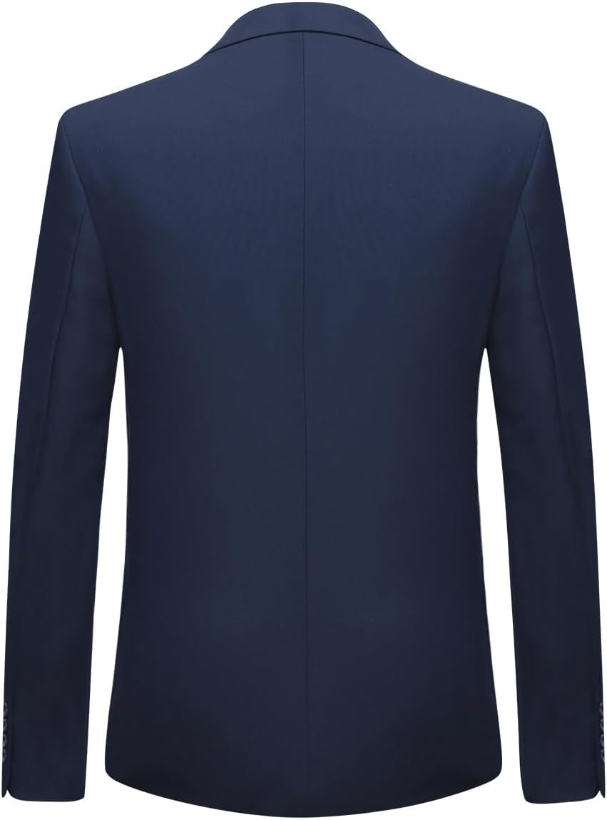 Anzug Herren Slim Fit 3 Teilig Anzüge Herrenanzug Sakko für Hochzeit Business S Marineblau, S Marine