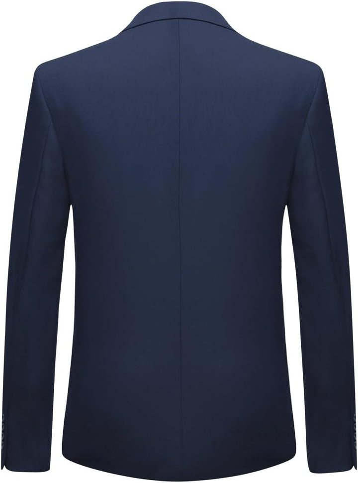 Anzug Herren Slim Fit 3 Teilig Anzüge Herrenanzug Sakko für Hochzeit Business S Marineblau, S Marine