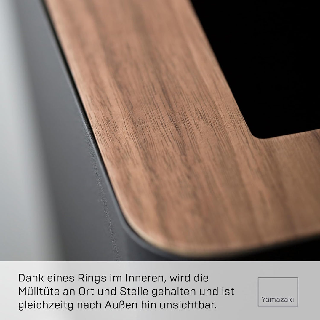 Trash Can Square - Rin - brown Schwarz, Schwarz