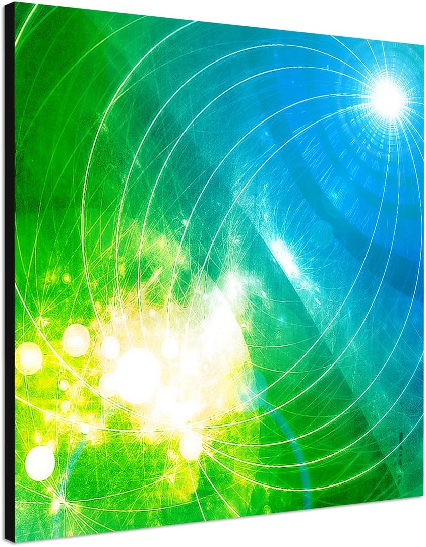 Paul Sinus Art Modernes Wandbild Abstrakt010_60x60cm Abstrakte Kunst Kunstdruck auf Leinwand Zeitlos