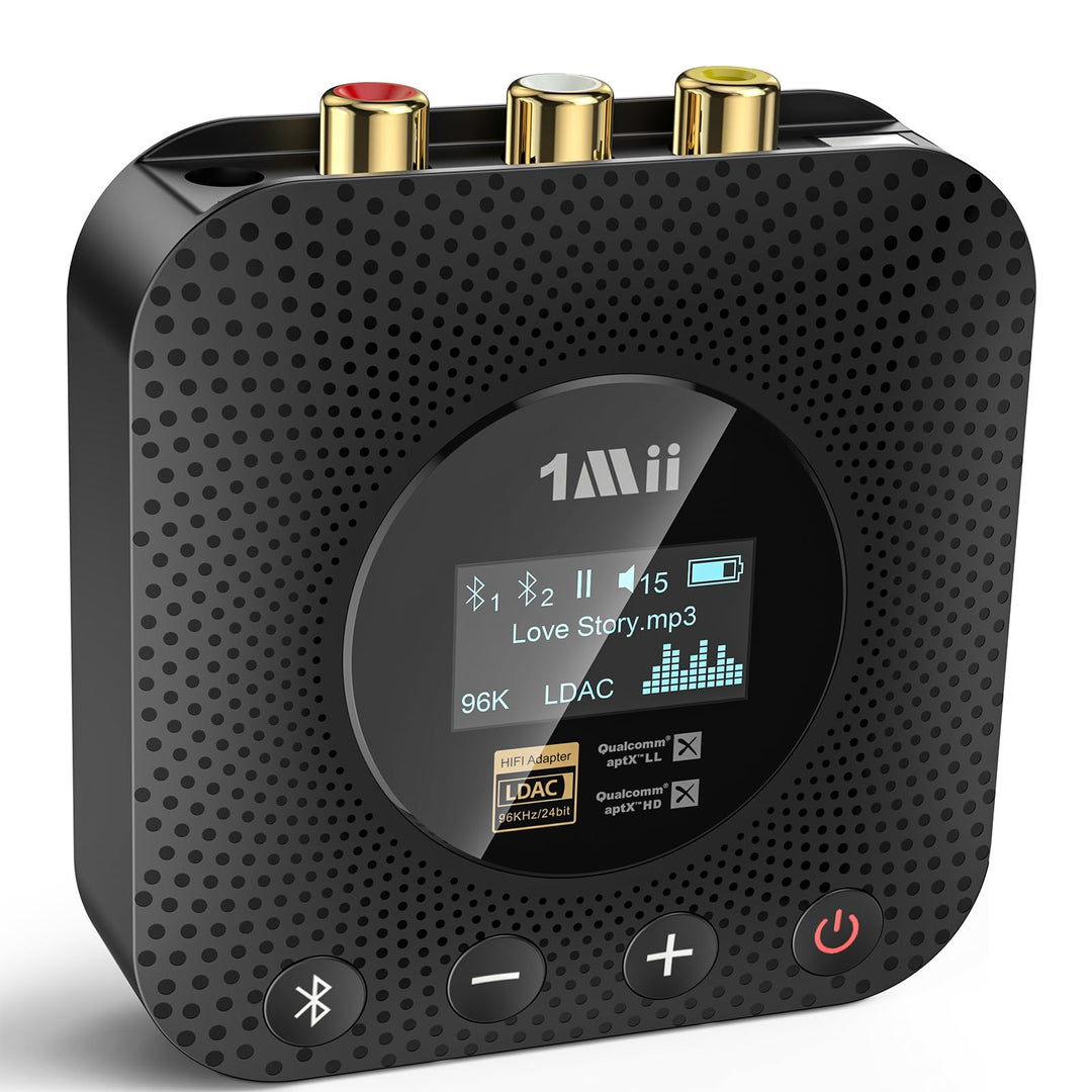 1Mii Bluetooth Receiver for Old Stereo System Schwarz, Schwarz
