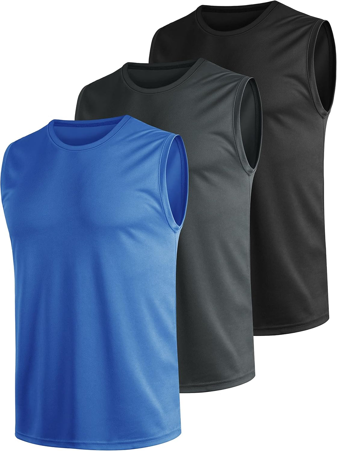 Teesmen 3pcs Tank Top für Männer Fitnessstudio ärmellos Laufen schnell trocken atmungsaktiv Männer W