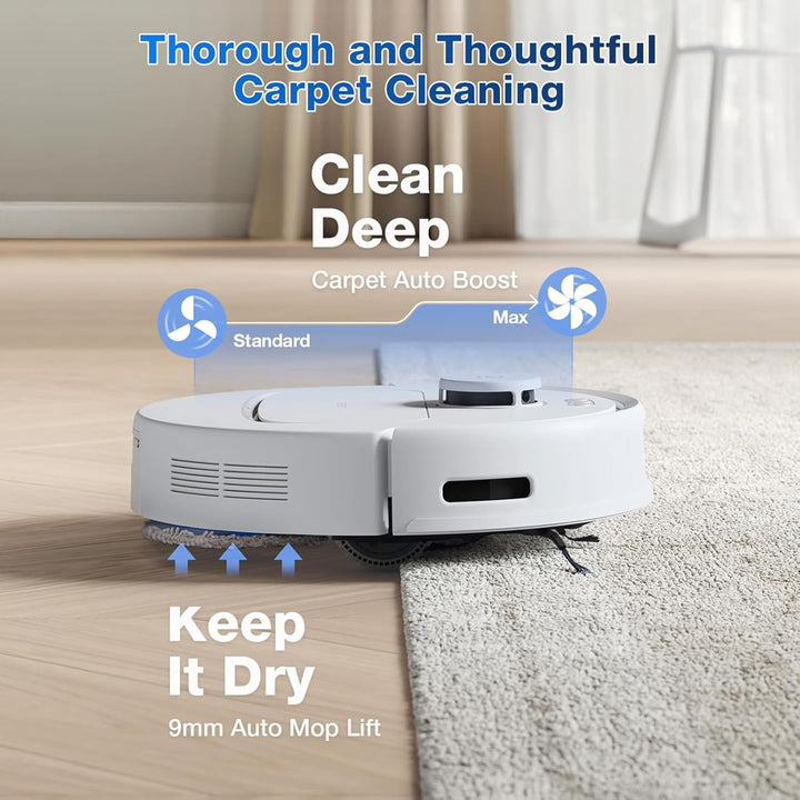 ECOVACS DEEBOT N30 PRO Omni Saugroboter mit Wischfunktion, 10.000 Pa Saugleistung, ZeroTangle 2.0-Te