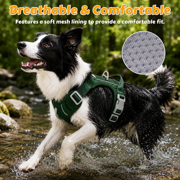 Hundegeschirr für Kleine Mittelgrosse und Grosse Hunde, Anti Zug Brustgeschirr mit Griff, Reflektier