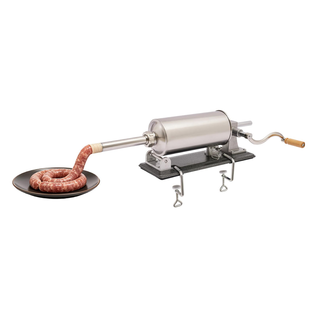 4L Wurstfüller aus Edelstahl – Manuelle Wurstfüllmaschine mit Tischklemme, Wurstpresse für Küche &amp; R